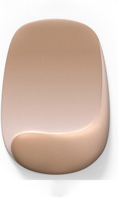 Ergonomisches Mauspadd mit Gel-Handgelenkauflage aus Premium-Lycra-Stoff in Beige - Bild 1