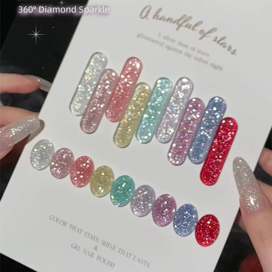 MIANEL Ice Clear Diamond Gel Nagellack, schimmernd - Bild 4