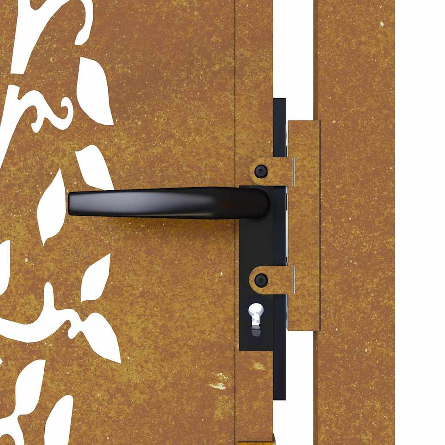 vidaXL Gartentor aus Cortenstahl in Braun mit Baumdesign, B/H: 105 x 130 cm - Bild 4