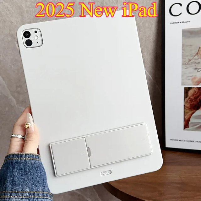 TPU Soft Case für Apple iPad Air und Pro mit Halterung in Pink oder White - Bild 1