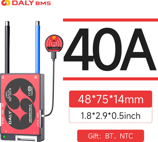 Daly Smart BMS 12S 36V 40A mit Bluetooth für LiFePo4 Batterien von Elektrofahrrädern - Bild 1