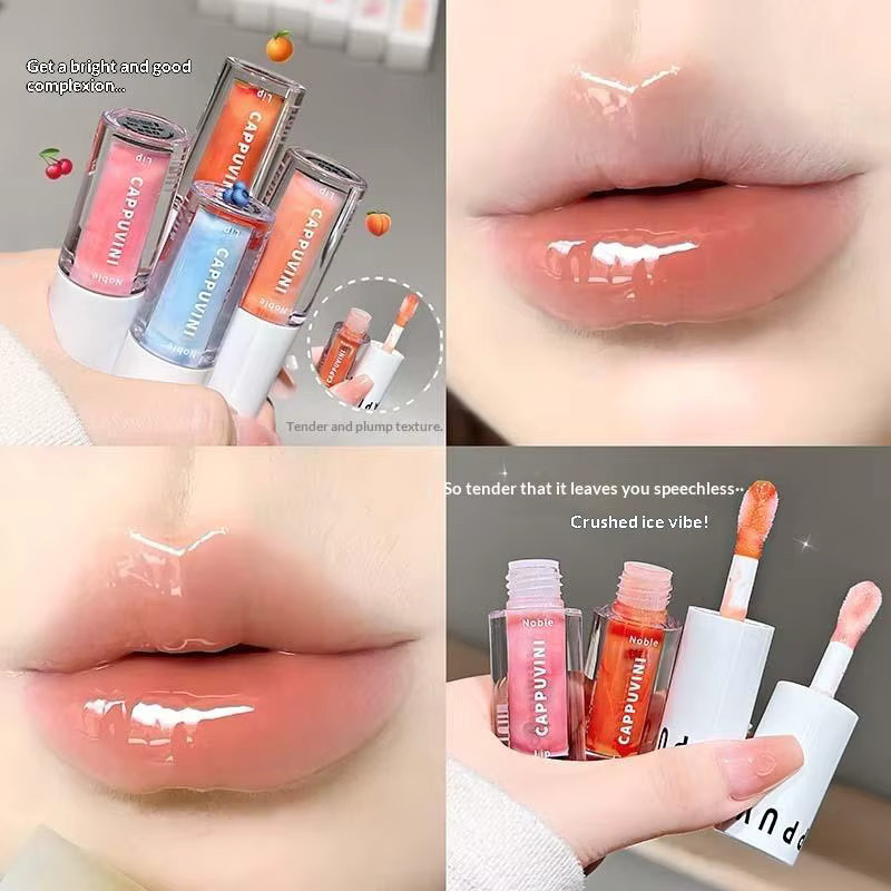 Cappuvini Lipgloss, Grau-Violett, Glänzend, Lippenöl - Bild 3