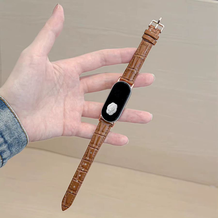 Uhrenarmband Leder, Xiaomi Band 10 9 8, Klassisch - Bild 1