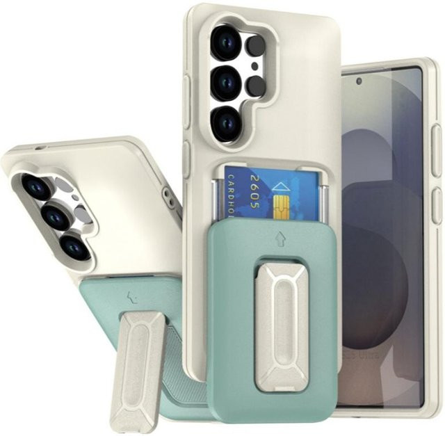 Stoßfeste Samsung Galaxy Handyhülle mit verstecktem Schiebe-Kartenhalter und Geldbörse in Multicolour für Galaxy S22 S23 S24 S25 Ultra Plus S24FE A36 A56 - Bild 1