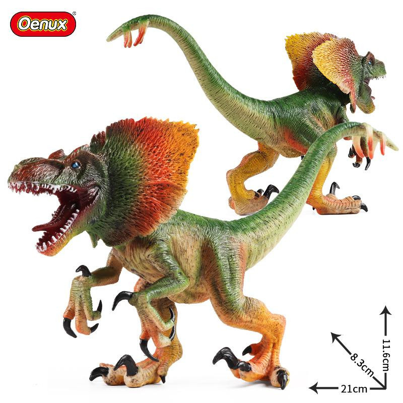 Oenux Jurassische Welt Fleischfressender Dilophosaurus Dinosaurier Actionfigur aus PVC ab 3-6 Jahre - Bild 2