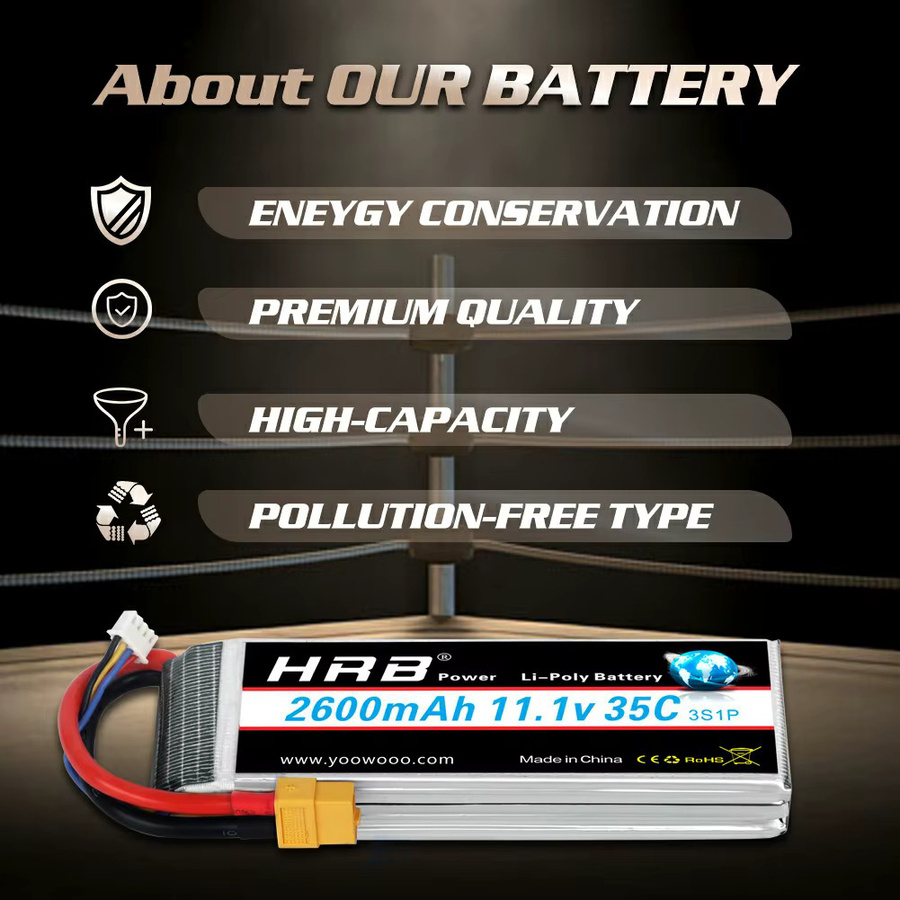 HRB Lipo-Akku 2600mAh 11,1V 35C XT60 - Bild 3