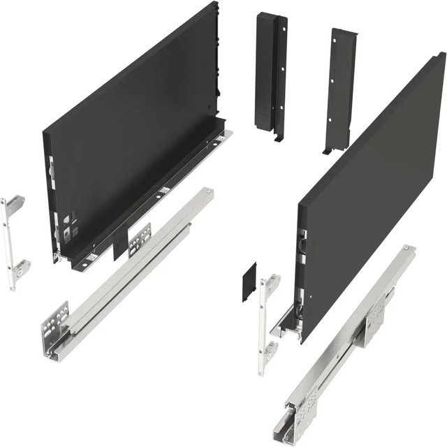 SO-TECH Schubkastensystem Junker Slim mit Soft Close in Anthrazit, Höhe: 19,9 cm, Länge: 50 cm, Tragkraft: 40 kg - Bild 1