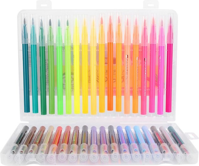 Wosawe Aquarellstifte mit 36 Farben, Waschbare Malstifte mit weicher Spitze für Kinder, Multicolour und Yellow - Bild 1