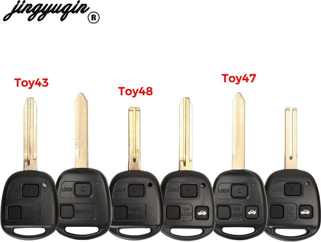 Jingyuqin Remote Key Case Shell für Toyota und Lexus in Schwarz - Bild 1