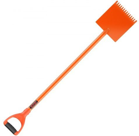VEVOR Schindelschaufel Schindelentferner mit D-Griff aus Stahl in Orange - Bild 1