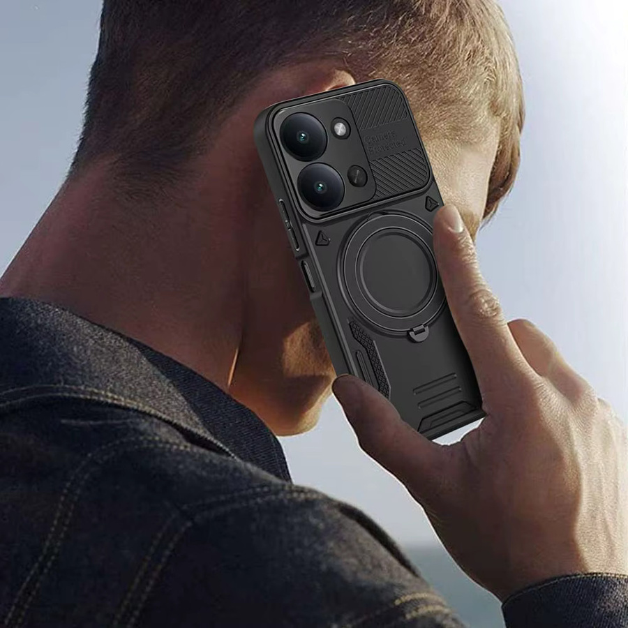 Stoßfeste Schutzhülle für Redmi 15C A5 mit magnetischem Ringhalter in Multicolor - Bild 4