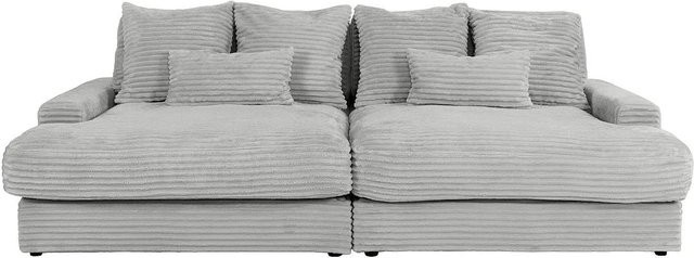 Calazo Sofa in Grau mit Cordstoff ohne Schlafmöglichkeit Breite: 266 cm - Bild 1