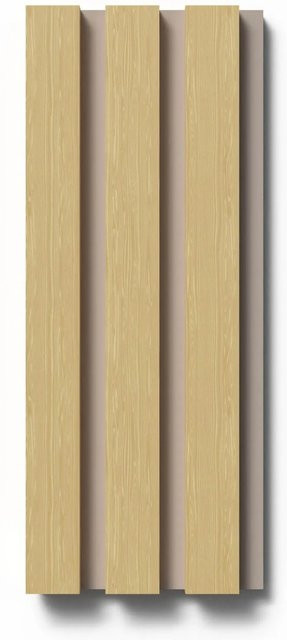 Denpanels Akustikpaneel in Eiche Braun mit beige Filz im skandinavischen Stil, B: 29,5 cm, H: 15 cm - Bild 1