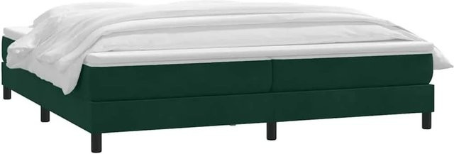 vidaXL Boxspringbett mit Matratze Dunkelgrün aus Samt B/T: 180 x 220 cm - Bild 1