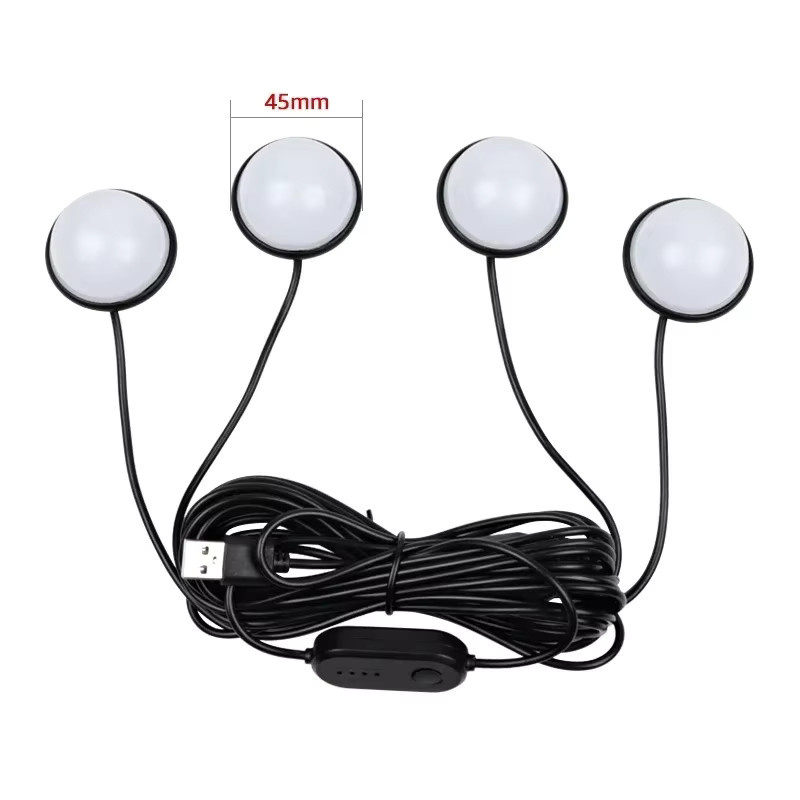 QYJSD LED Auto Ambientebeleuchtung RGB USB Fußraumleuchte in Schwarz - Bild 5