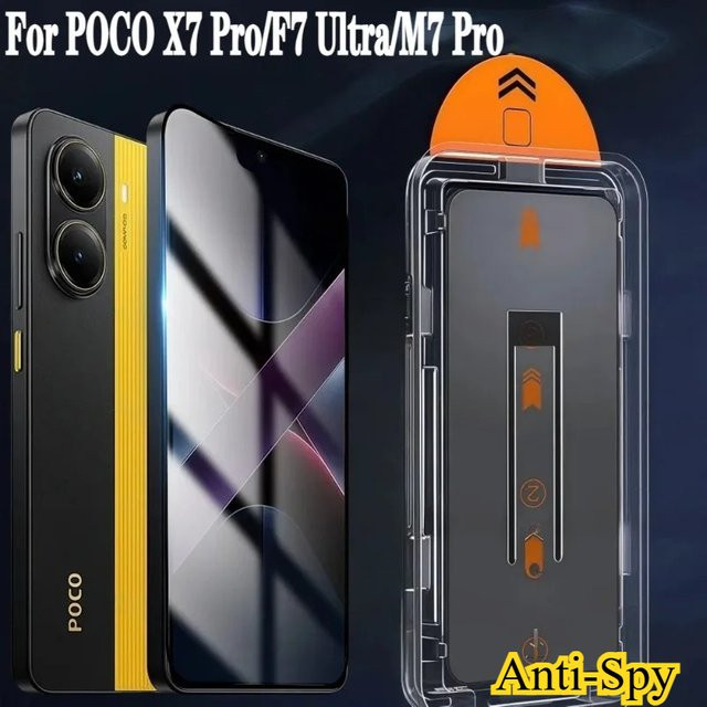 Xiaomi Anti-Spy Panzerglas Schutzfolie mit 9H Härte für Poco X8 X7 M8 M7 F8 Pro Max Ultra, transparente Vollbildabdeckung - Bild 1