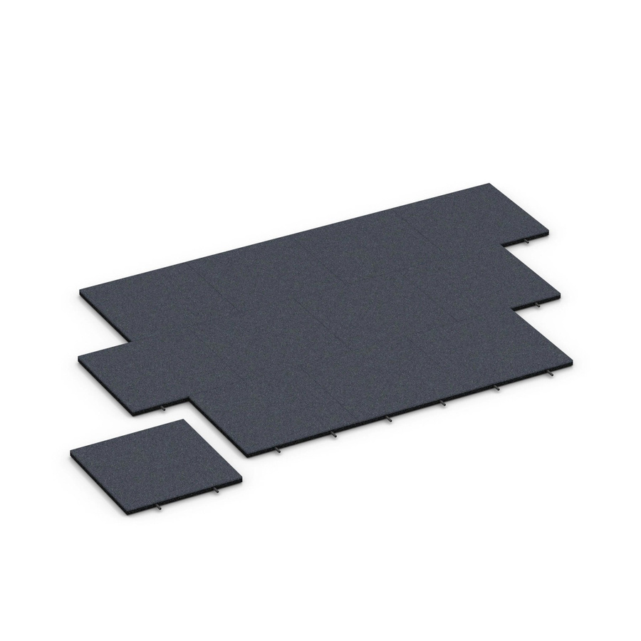 WARCO Fallschutzplatte in Schiefergrau Anthrazit B/T/H: 50 x 50 x 3 cm - Bild 2