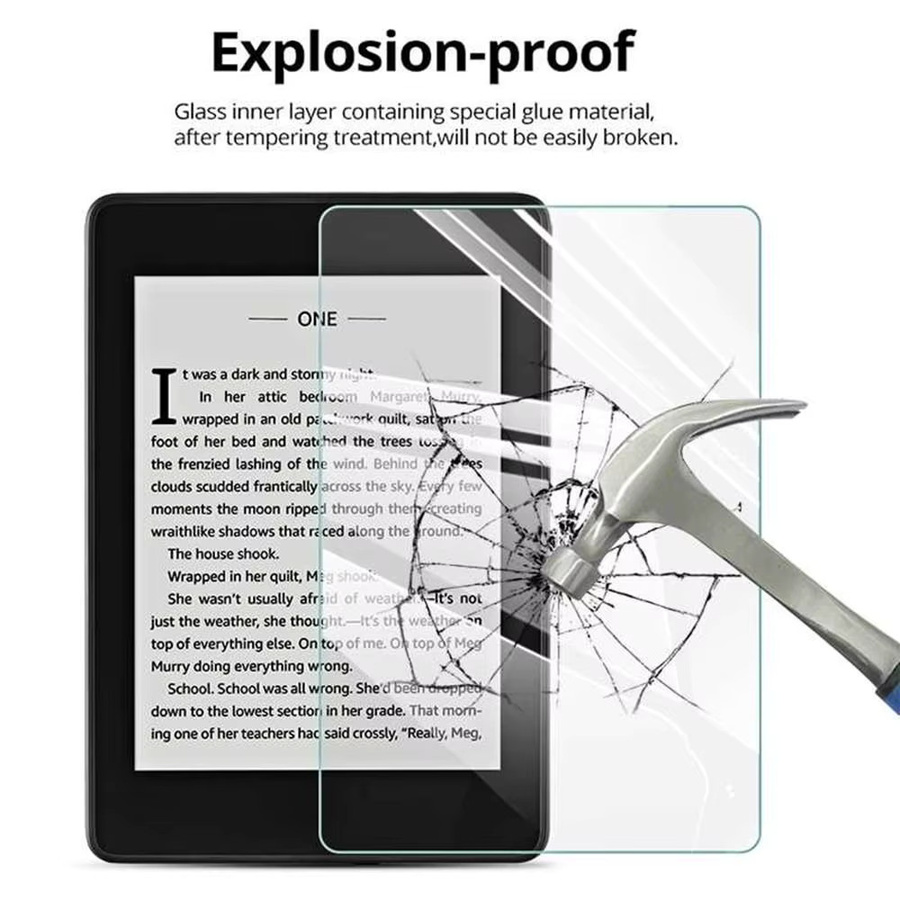 2er-Pack HD-Displayschutzfolie aus gehärtetem 9H Glas für Kindle Paperwhite 12. Generation und Colorsoft 7 Zoll, transparent und stoßfest - Bild 6
