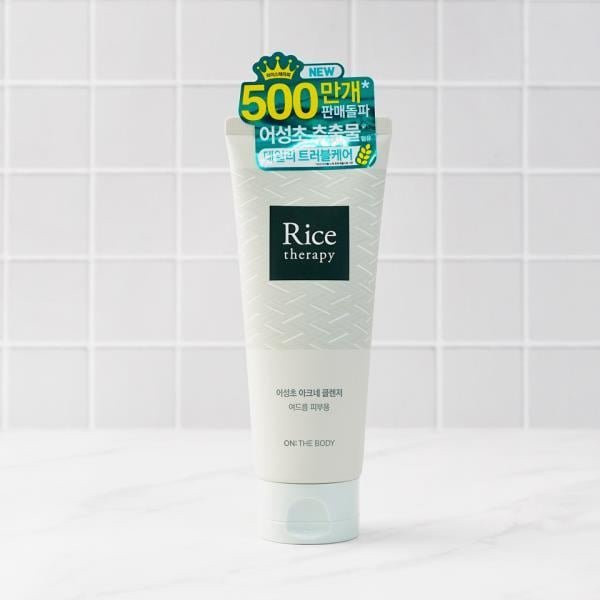 Rice Therapy Heartleaf Akne Reiniger Schaum, 150 ml, Unreine Haut - Bild 1