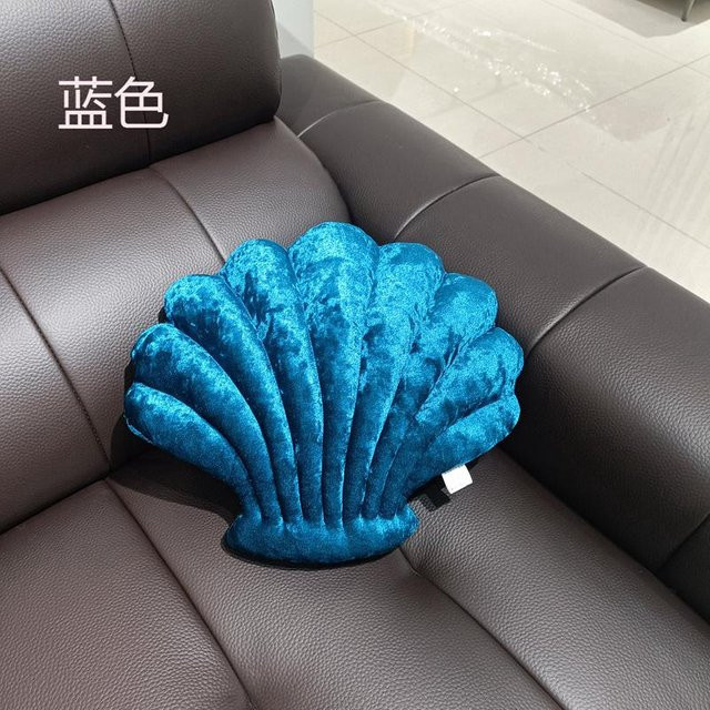 Yiran toy Muschel Plüschkissen mit Farbverlauf in Blau, Durchmesser: 35 cm - Bild 1