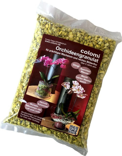 Colomi Orchideengranulat für Zimmerorchideen, mineralisch, Gelb - Bild 1