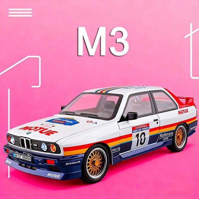 MAKEDA M3 Modellautos, 1:24, Legierung, mit Musik, Rad zurückziehen - Bild 1