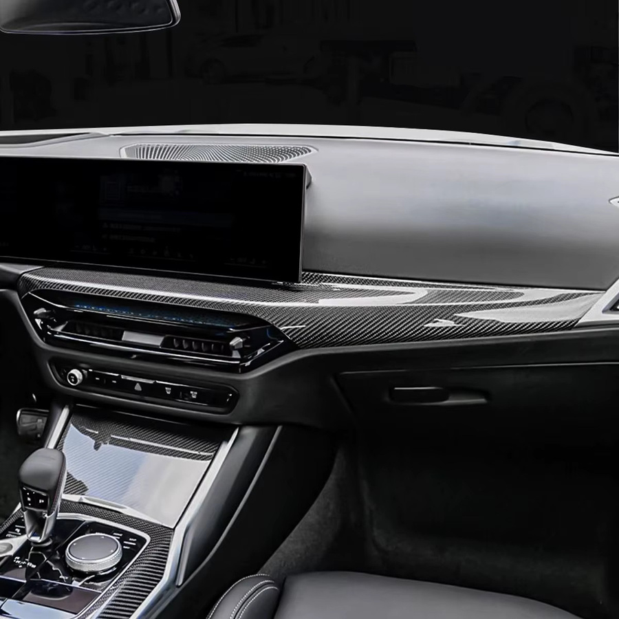 Metyoucar Dashboard Abdeckung aus echtem Carbon für BMW 2er 3er 4er Serie G42 G20 G22 G28 M2 G87 M3 G80 M4 G82 ab 2025 LHD, Schwarz - Bild 4