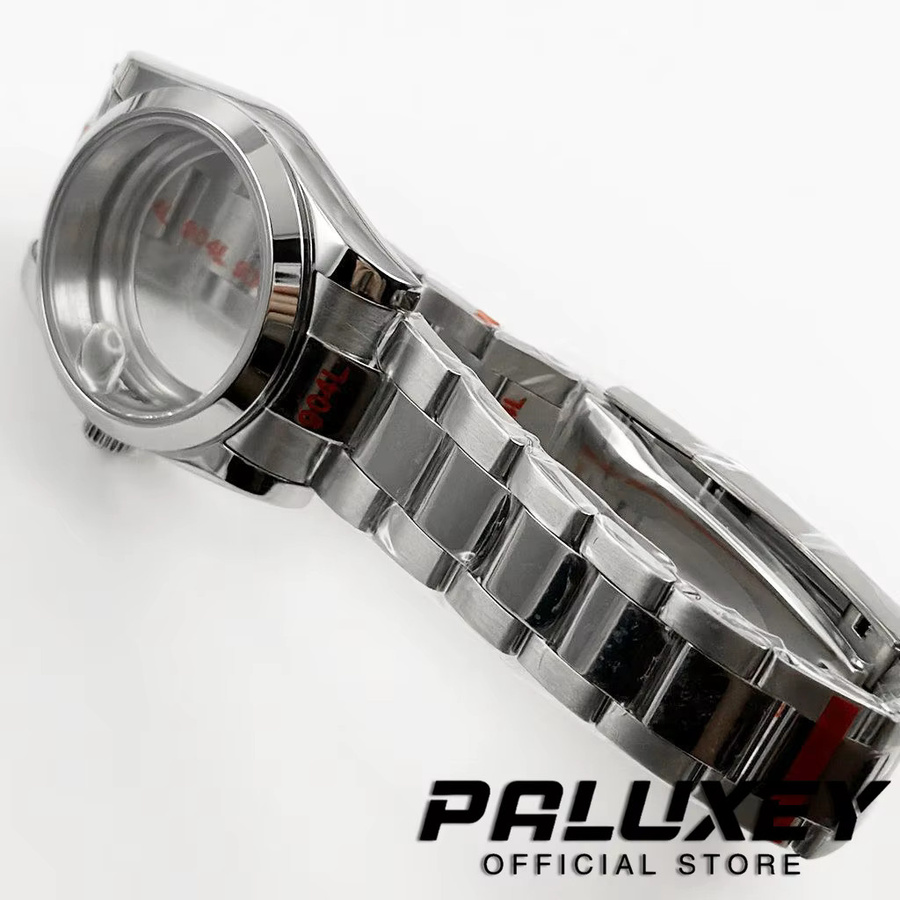 PALUXEY Uhrengehäuse Oyster-Armband, Edelstahl, Silber, Saphirglas, 36mm/40mm - Bild 4