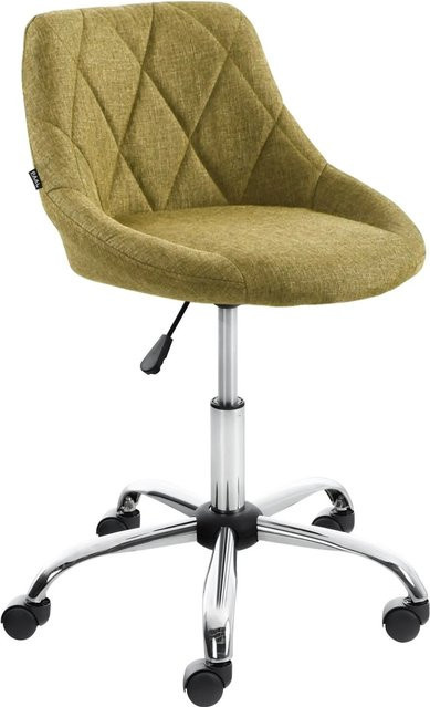 DELUKE Arbeitshocker AARHUS Drehhocker mit Rollen in Grün aus Stoff - Bild 1