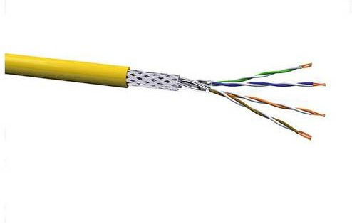 VOKA Kabelwerk Netzwerkkabel CAT 7a S/FTP Ethernet LAN Gelb 500m - Bild 1