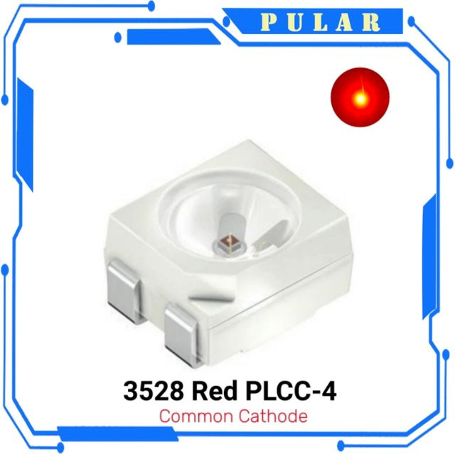 50 Stück SAMIORE ROBOT LSE6SF-V2BA-1 Super Red SMD LED PLCC-4 3528 Lichtperlen mit 1570 mcd und gemeinsamer Kathode - Bild 1