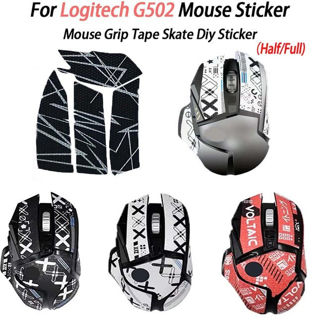 G502 Anti-Rutsch Aufkleber in Schwarz für kabellose und kabelgebundene Mäuse, schweißabsorbierendes Grip-Set - Bild 1