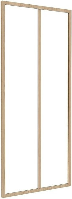 Vente-unique Glaswand Bayview in Beige und Transparent mit Aluminiumrahmen, Breite: 60 cm, Höhe: 60 cm, Tiefe: 35 cm - Bild 1