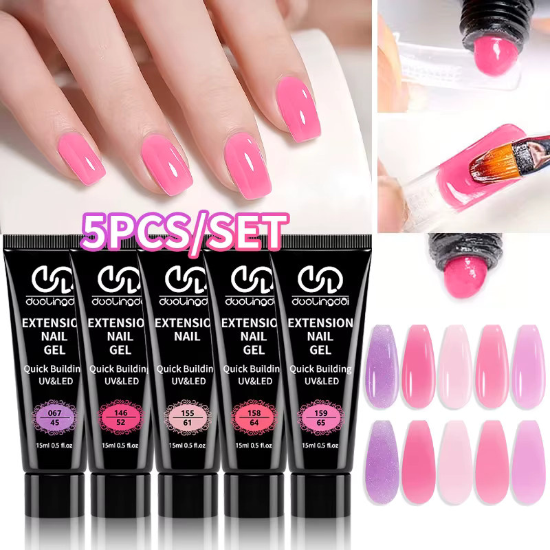 DUOLINGDAI Poly-Nagelgel 5-Farben-Set, glänzend - Bild 2