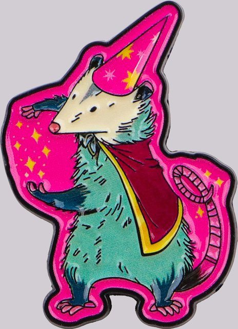 Ramulus Anstecknadel Opossum, Emaille, Messing, Bunt, Unisex - Bild 1