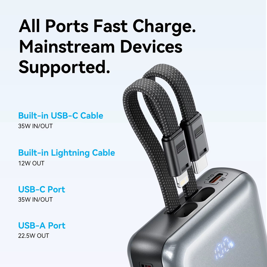 Vention Powerbank mit 20000mAh und 35W PD Schnellladung in Grau - Bild 6