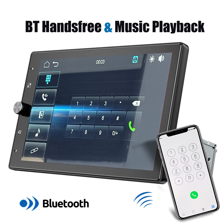 Mopect Universelles Autoradio mit Android 15, 10,4 Zoll Touchscreen, 360 Grad Kamera, Kabelloses Carplay, Android Auto, GPS-Navigation und WLAN in Schwarz - Bild 4