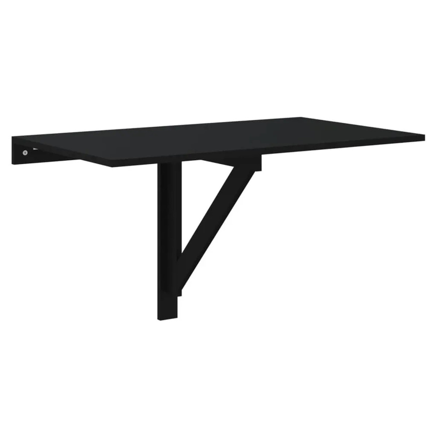 vidaXL Wandklapptisch Schwarz B: 100 cm, T: 60 cm, H: 56 cm aus MDF-Holzwerkstoff - Bild 2