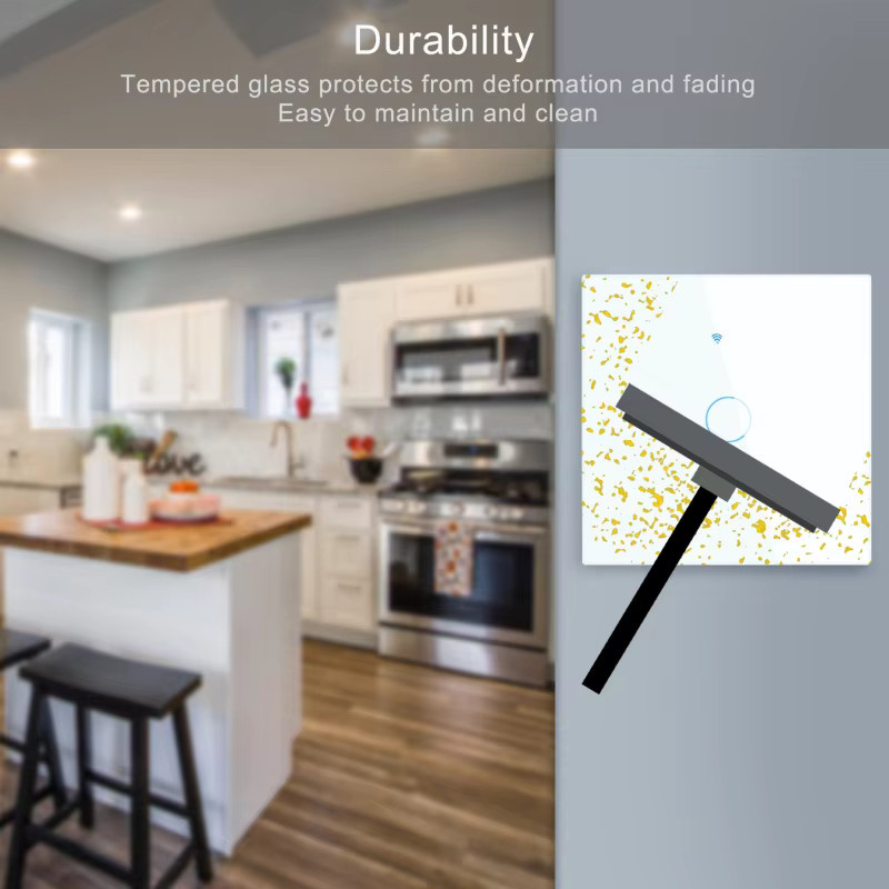 QNCX WLAN Smart Schalter EU Wand-Touch-Schalter ohne Neutralleiter, kompatibel mit Tuya Smart Life, Alexa und Google Home, 1/2/3-fach - Bild 3