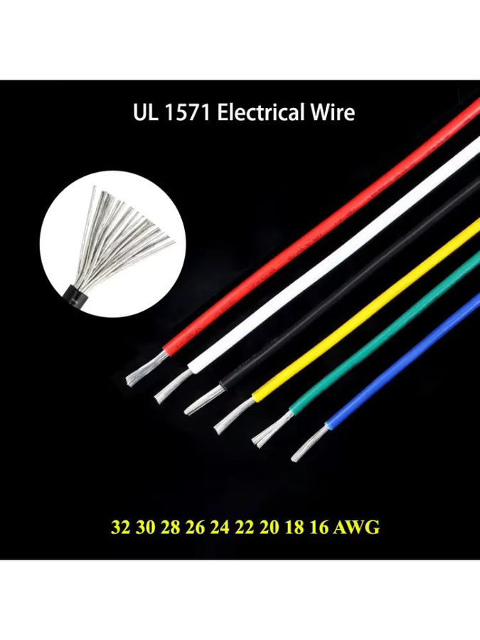 UL1571 Elektronischer Draht mit PVC-Isolierung aus verzinntem Kupfer für DIY-Projekte und LED-Verkabelungen in Grau oder Mehrfarbig - Bild 6