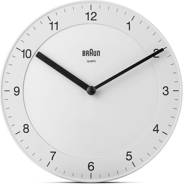 Braun BC06W Klassik Wanduhr, Weiß, Quadratisch, Analog, Durchmesser: 20 cm - Bild 1