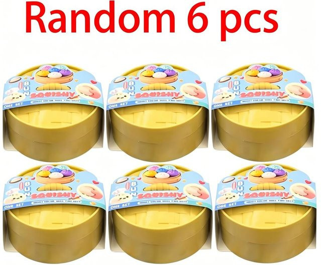 Binchi Outdoor Equipment Knödelpresse Regenbogenfarbe Knödel Squishy Blindbox mit Dampfgarer, Weiches Langsam Aufgehendes Stressabbau Spielzeug - Bild 1