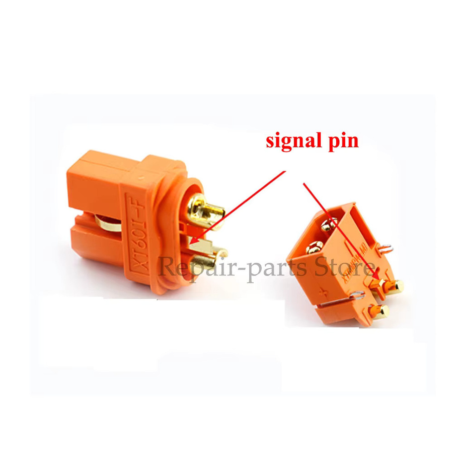 Amass XT60i Serie Hochstrom-Luftfahrtstecker Set mit Signal, 2 Stück, Orange, Männlich-Weiblich-Verbinder XT60IE-M und XT60I-F - Bild 2