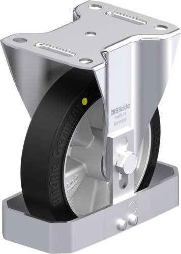 Blickle B-ALEV 161K-EL-FS Stahlblech-Bockrolle in Schwarz-Grau mit 160 mm Rad-Durchmesser und 300 kg Tragfähigkeit - Bild 1