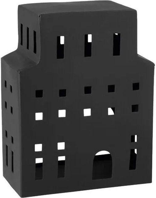 Villeroy & Boch Christmas Chic Windlicht Haus in Schwarz und Gold, Höhe: 20 cm - Bild 1