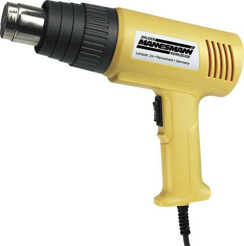 Mannesmann Heißluftgebläse M49500 mit Zubehör, 2000W, Gelb - Bild 1