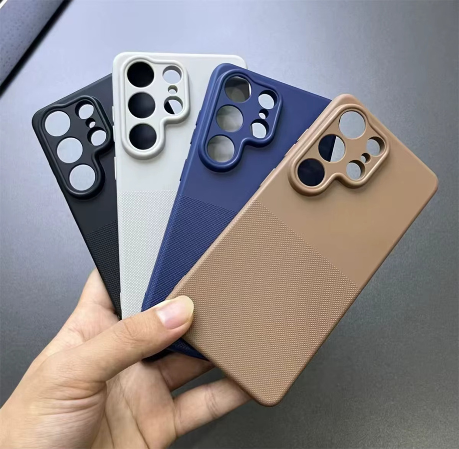 Luxuriöse Samsung Handyhülle mit Punktraster-Textur und mattem Finish in Schwarz für verschiedene Samsung Galaxy Modelle - Bild 2