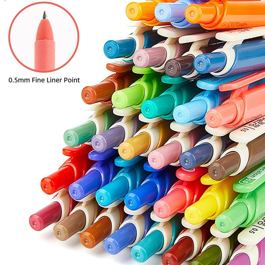 Kolorowys Gel-Tintenstifte Multicolor mit 0,5 mm extra feiner Spitze für Journaling und Notizen - Bild 4