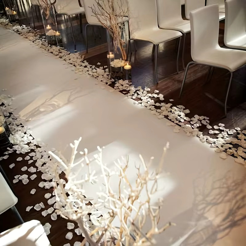 FIOUSHWIN Runway Teppich in Weiß, rutschfest für Hochzeiten, Zeremonien und Korridore im Innen- und Außenbereich - Bild 3