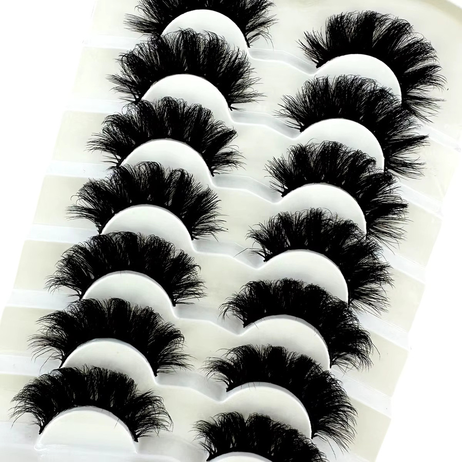 LYBCG Kunstwimpern, 7 Paar, 18 mm, Wispy D Curl, 8D - Bild 6